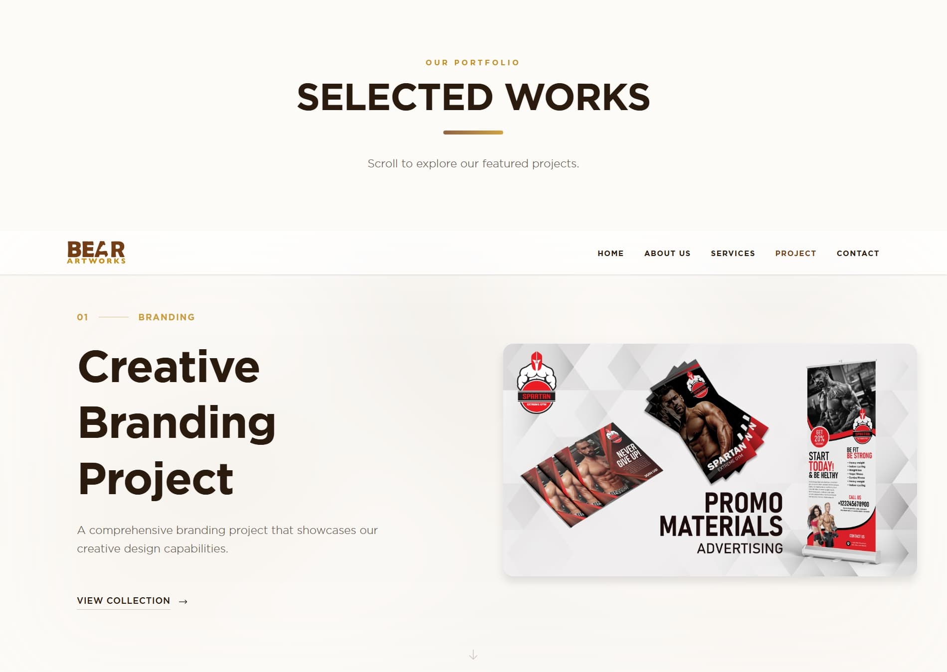 Bear Artworks website section three